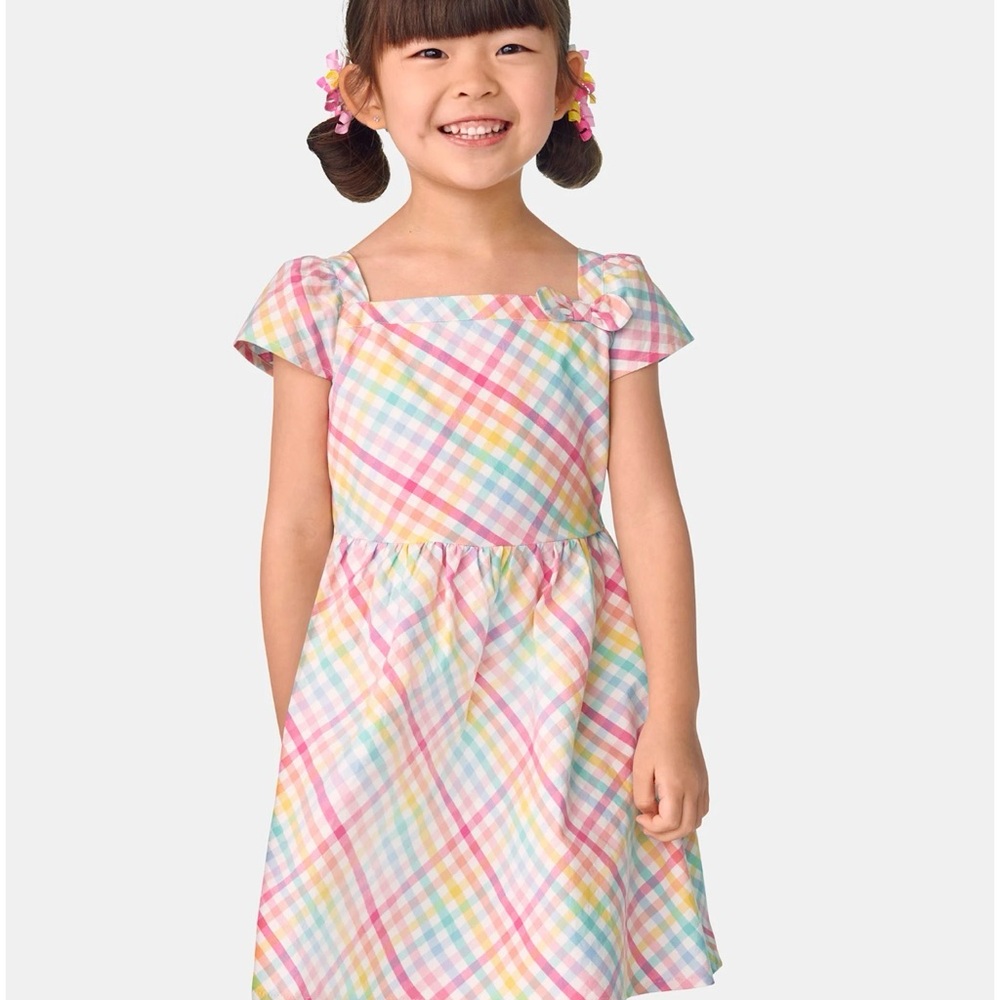 Colorful Plaid Dress for Kids